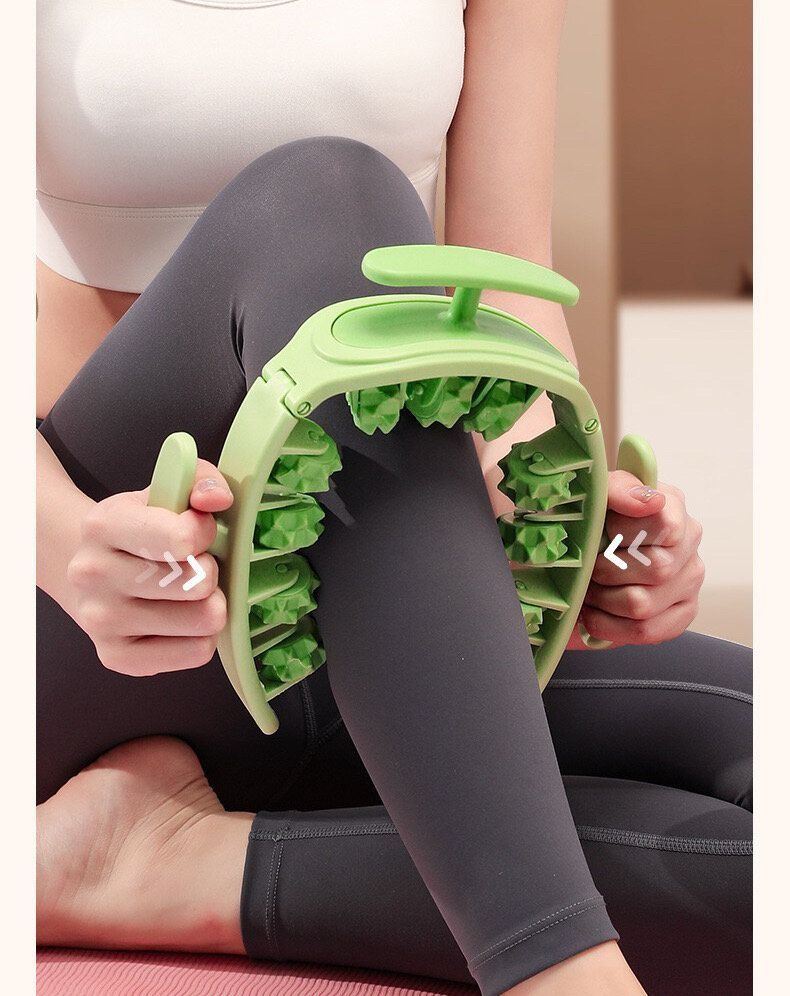 環形腿部按摩器小腿按摩滾輪可拆式環形夾腿按摩器, 運動產品, 運動與健身, 運動與健身- 拉伸配件- Carousell
