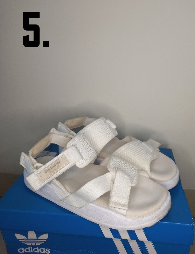 Adidas Adilette Adventure Sandal 'White Wonder Taupe', Fesyen