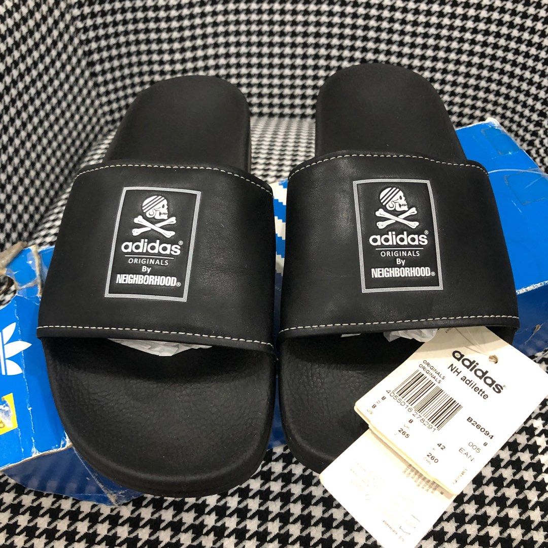 Adidas Adilette Neighbourhood Men s Fashion Footwear Flipflops and Slides on Carousell