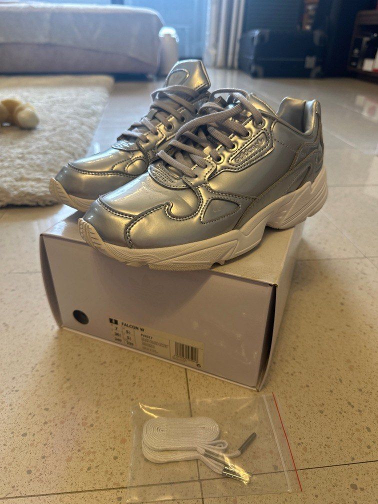 Adidas Falcon in Silver Women s Fashion Footwear Sneakers on Carousell