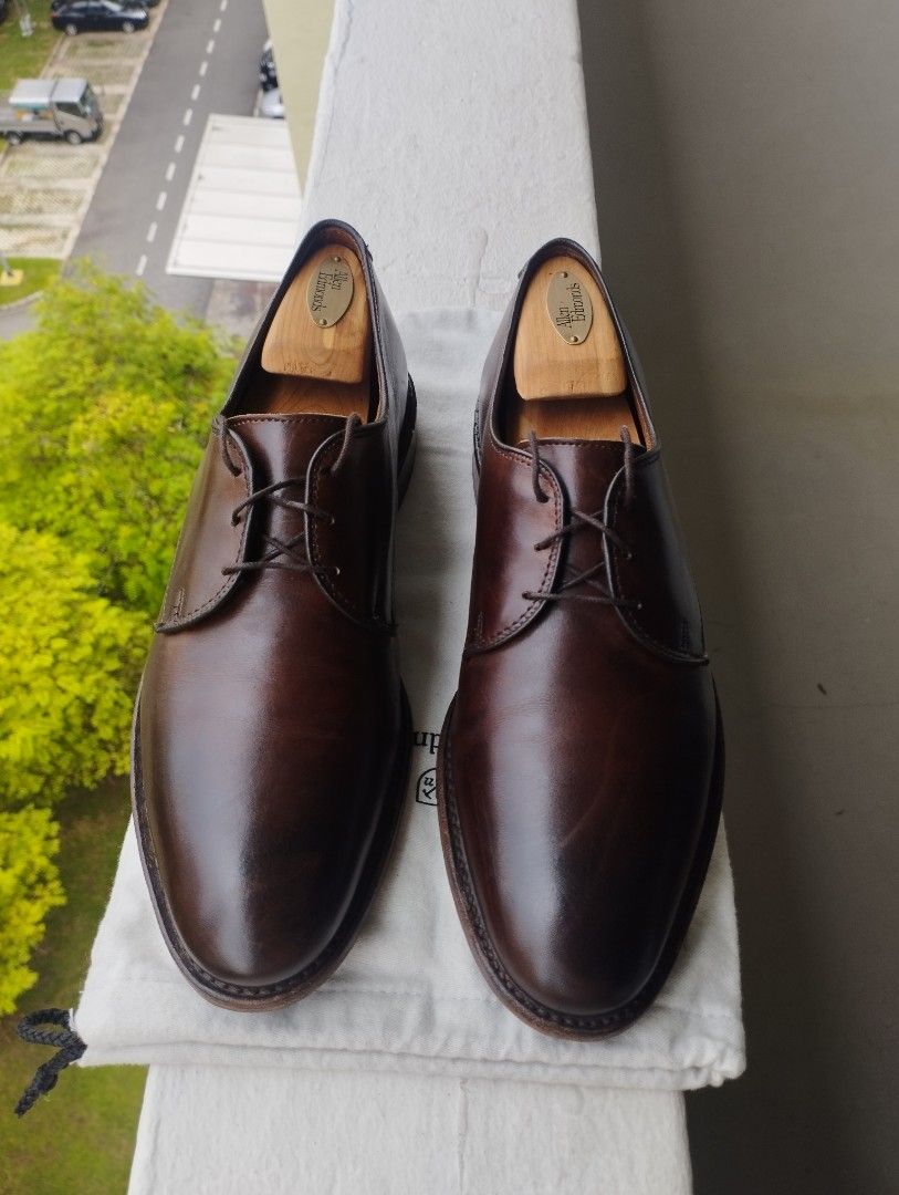 Allen Edmonds Kenilworth full grain leather brown plain derby. 9D Men s Fashion Footwear Dress shoes on Carousell