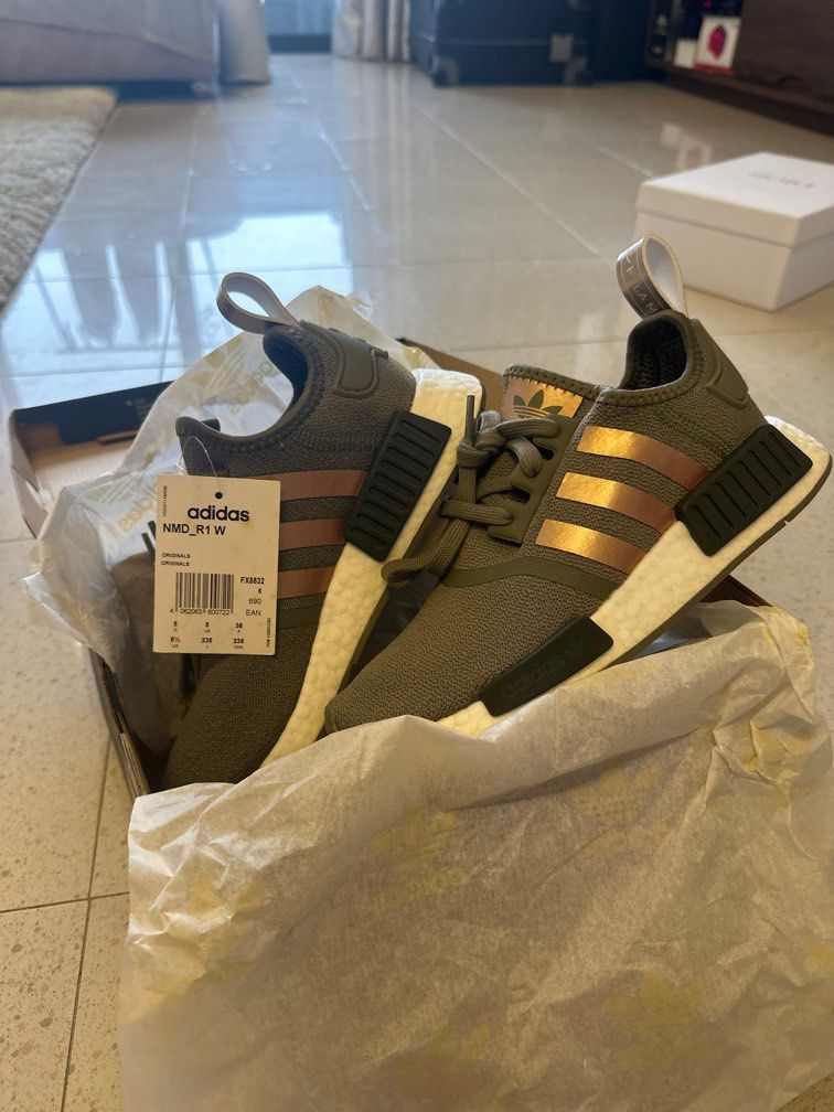 Green and rose gold adidas clearance