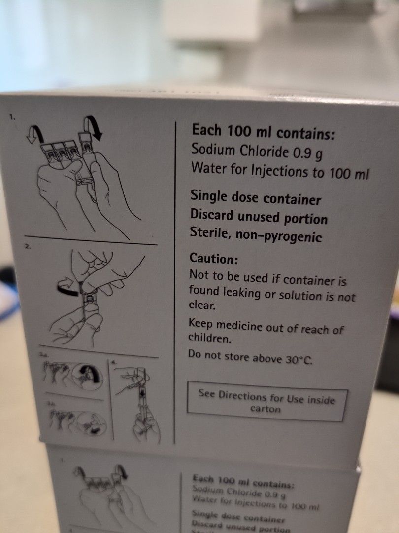 Braun NaCl sodium chloride 0.9 20ml for injection/ flushing, Health