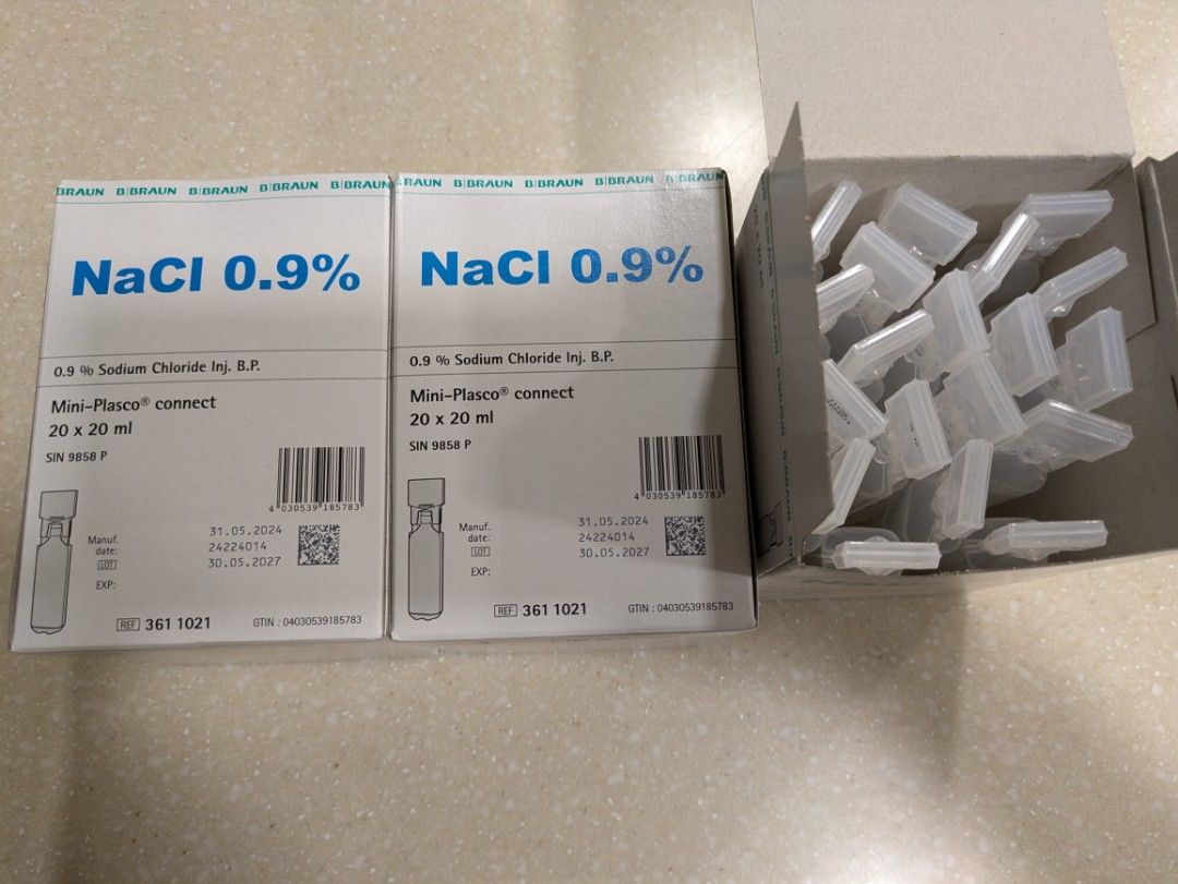 Braun NaCl sodium chloride 0.9 20ml for injection/ flushing, Health