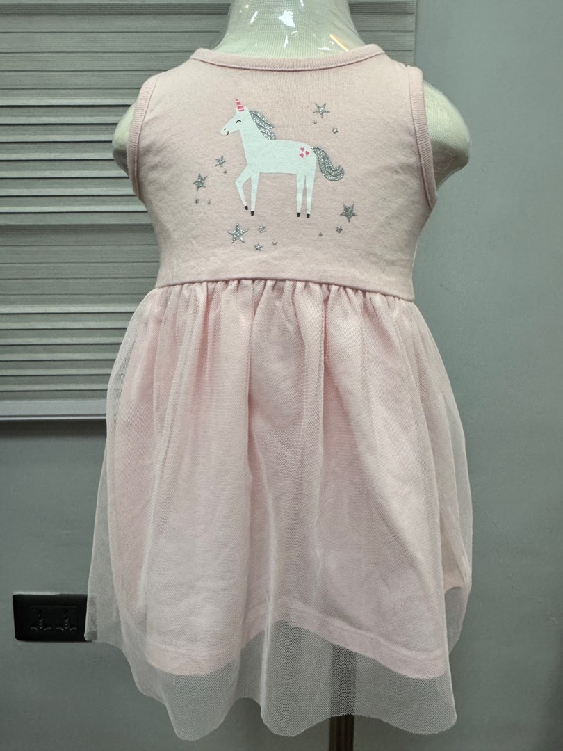 Carter s Unicorn Dress 12m Babies Kids Babies Kids Fashion on Carousell