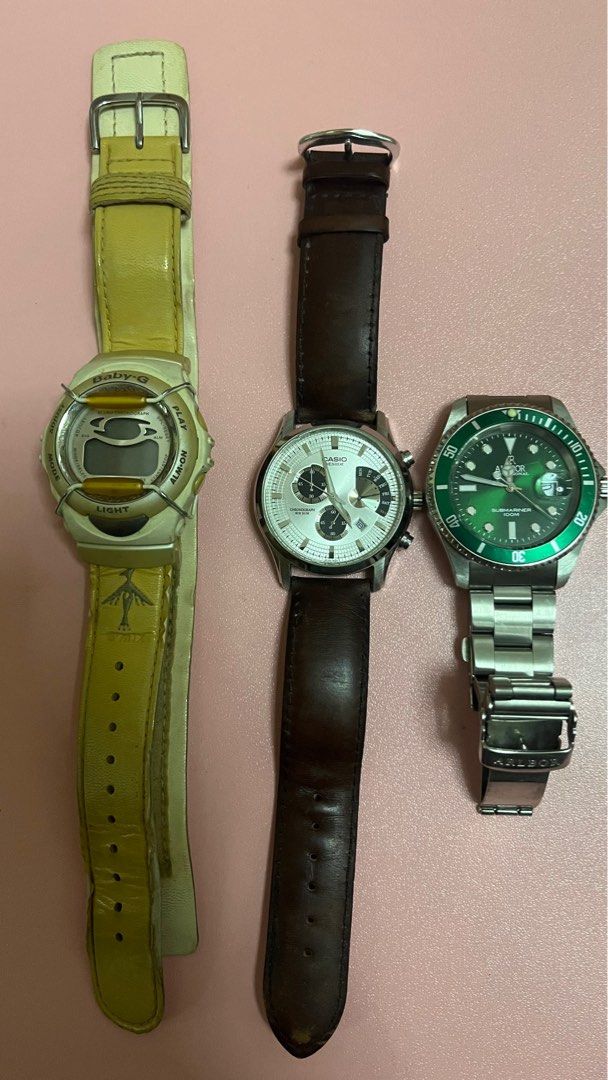 Casio （分類：手錶）位於 Hong Kong。 由 yumkit 提交（商品編號 1181222471，圖片 3）。簡介： Casio babyG 卡西歐 阿寶錶 有花買咗好耐都幾舊， 有3隻冇電，（不包好壞） 環保出，全部。 不適合要求高人士。