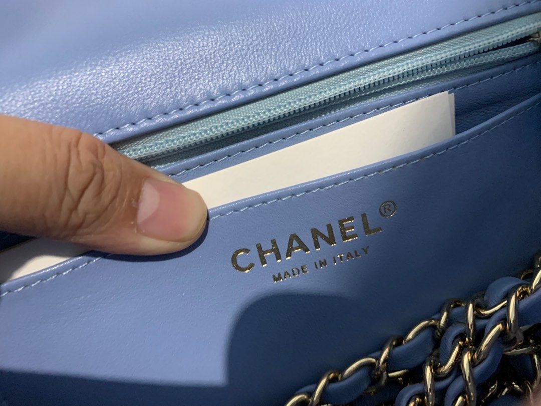 Mini Rectangle Channel CHANEL MINI RECTANGLE SINGLE FLAP 20 CM LAMBSKIN LIGHT GOLD HW, Luxury ...