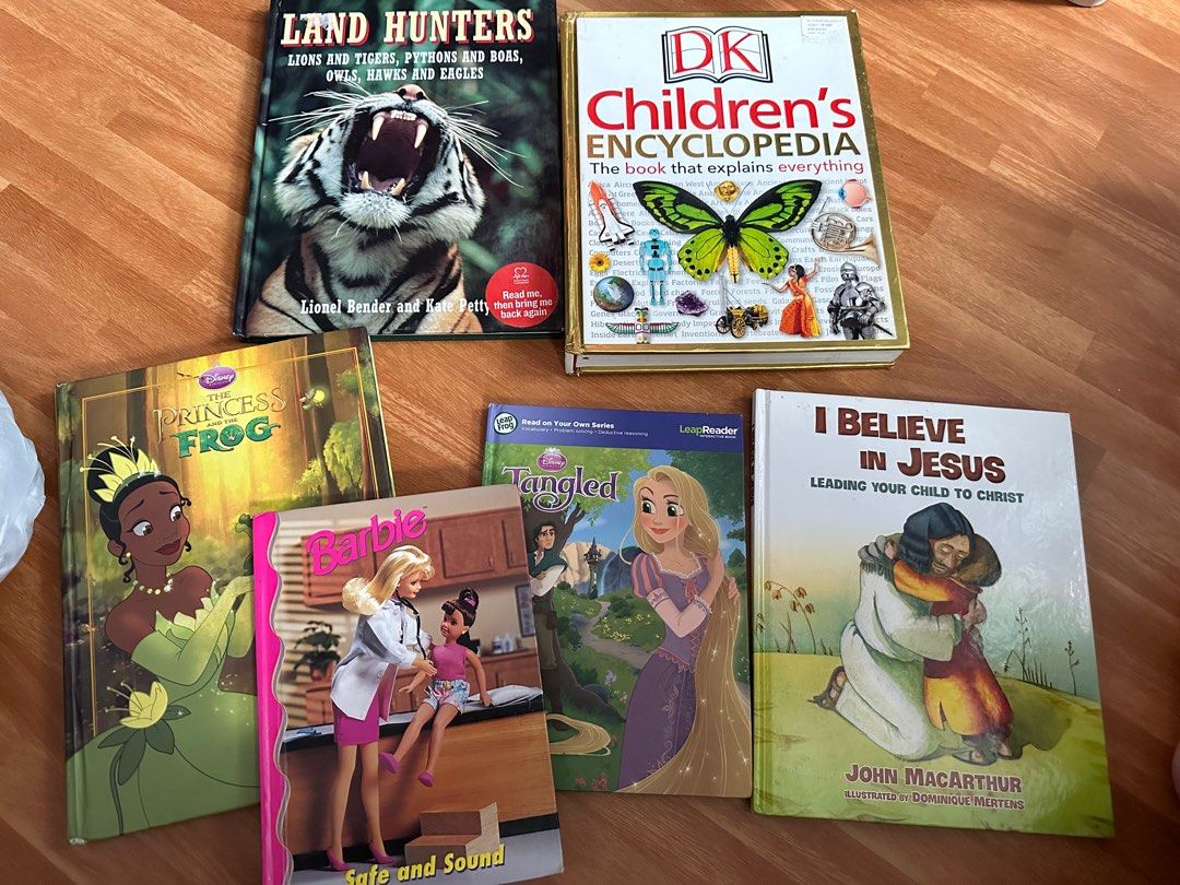 Childrens Books Bundle Take all (Category: Children's Books) located in Cebu City. Submitted by sultrychicmary (Listing ID 1331256427, Image 1). Description: A-Z Encyclopedia Land Hunter Animals Disney Tangled story book Disney Princess and the Frog Storybook Barbie Storybook Jesus Book take all for 999.