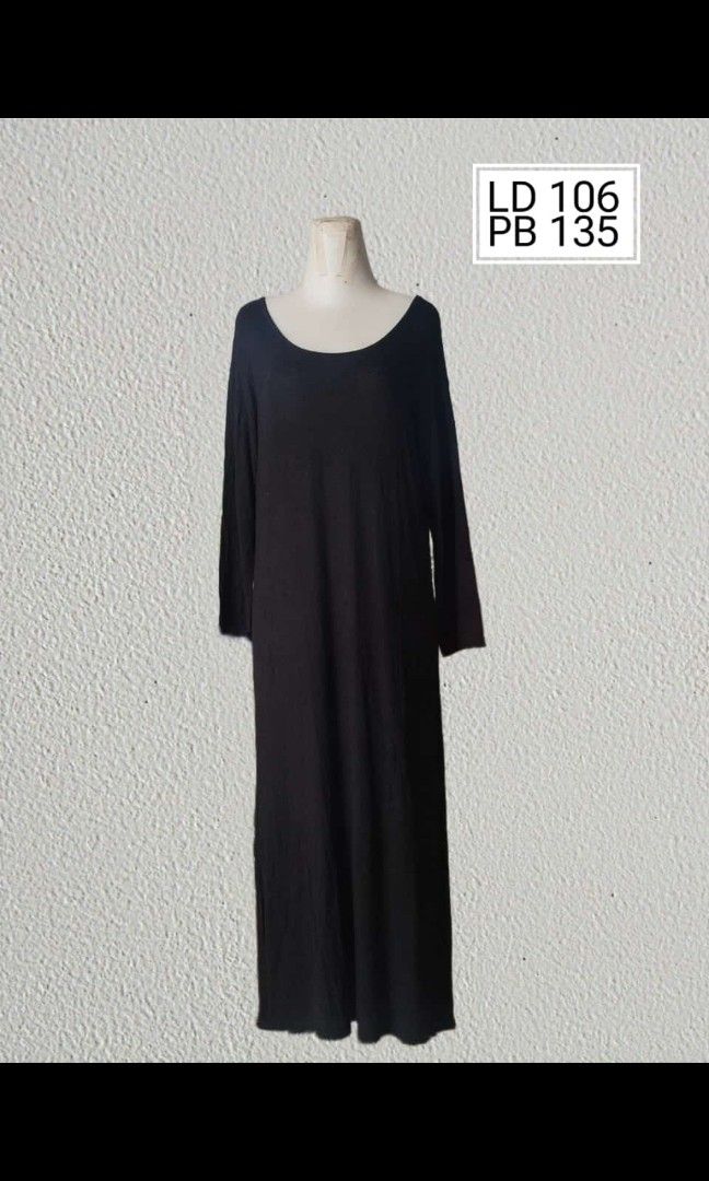 chinese dress ladies Inner Dress Lengan Panjang Black  Lozy