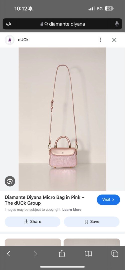 dUCk Diamante Diana Micro Bag in Pink