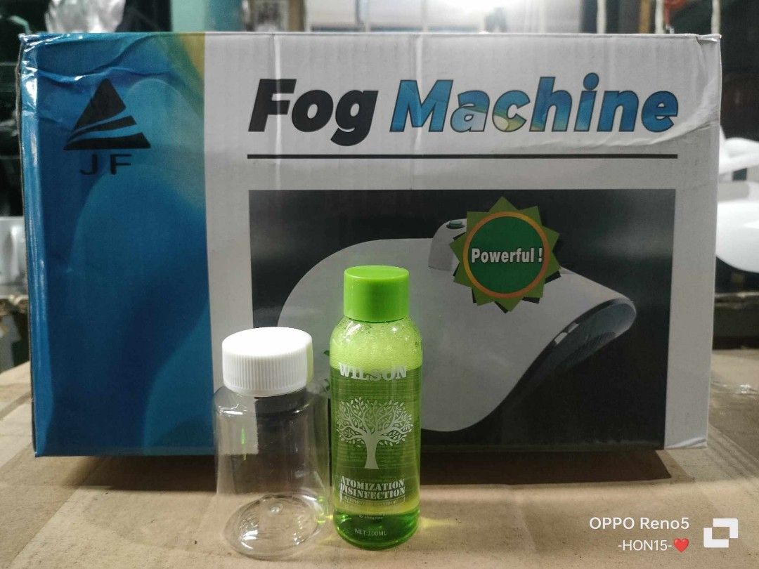 FOG MACHINE (JF BRAND) with Free 100ml solution & bottle (Category: Air Purifiers & Dehumidifiers) located in Antipolo. Submitted by mgrace0920 (Listing ID 1331243151, Image 2). Description: FOG MACHINE (JF BRAND) with Free 100ml solution & bottle.