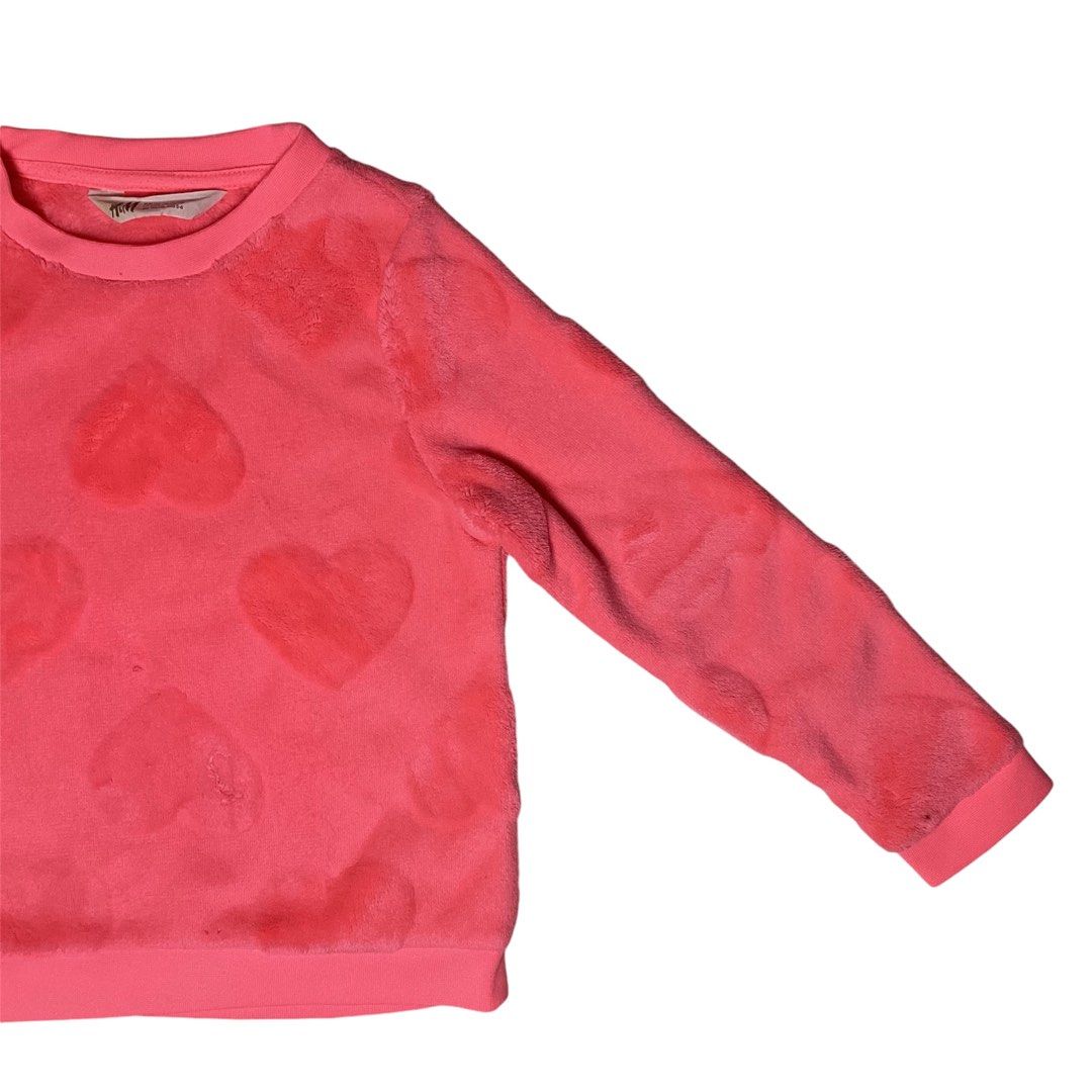 H M Kids Sweatshirt with Heart Motif Babies Kids Babies Kids Fashion on Carousell