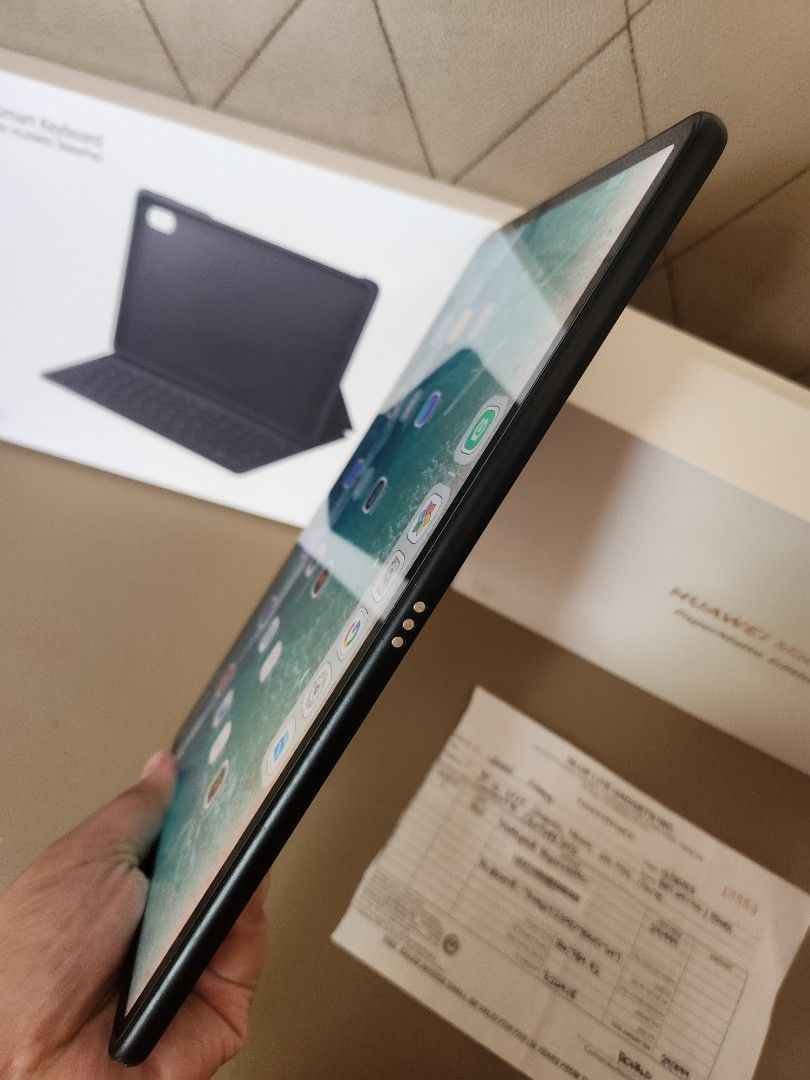 Huawei Matepad Papermatte 11” Credit Card Accepted (Category: Android) located in Pasay City. Submitted by behonestdear (Listing ID 1331350197, Image 3). Description: Huawei Matepad Papermatte 11inches Bought last dec. 2023 sa Uptown mall for almost 30k With Receipt Box Magnetic keyboard case M-pencil 128gb/8gb ram rfs: di nagagamit. nakabili na z-fold. yun gamit.