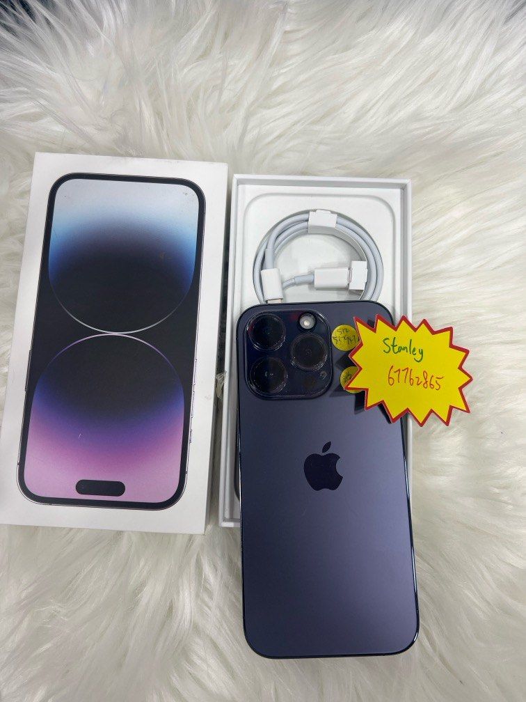 Iphone 14 pro 512GB 行貨，香港版，紫色，99%新，功能一切正常, 手提 