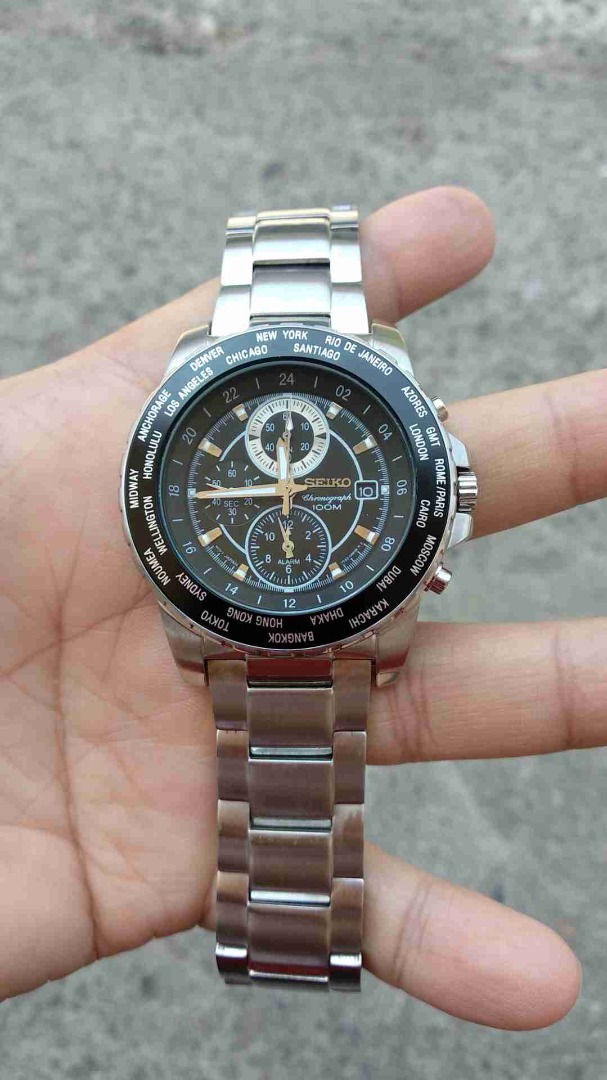 jam tangan sporty pria seiko chronograph anti air fungsi normal semua ...