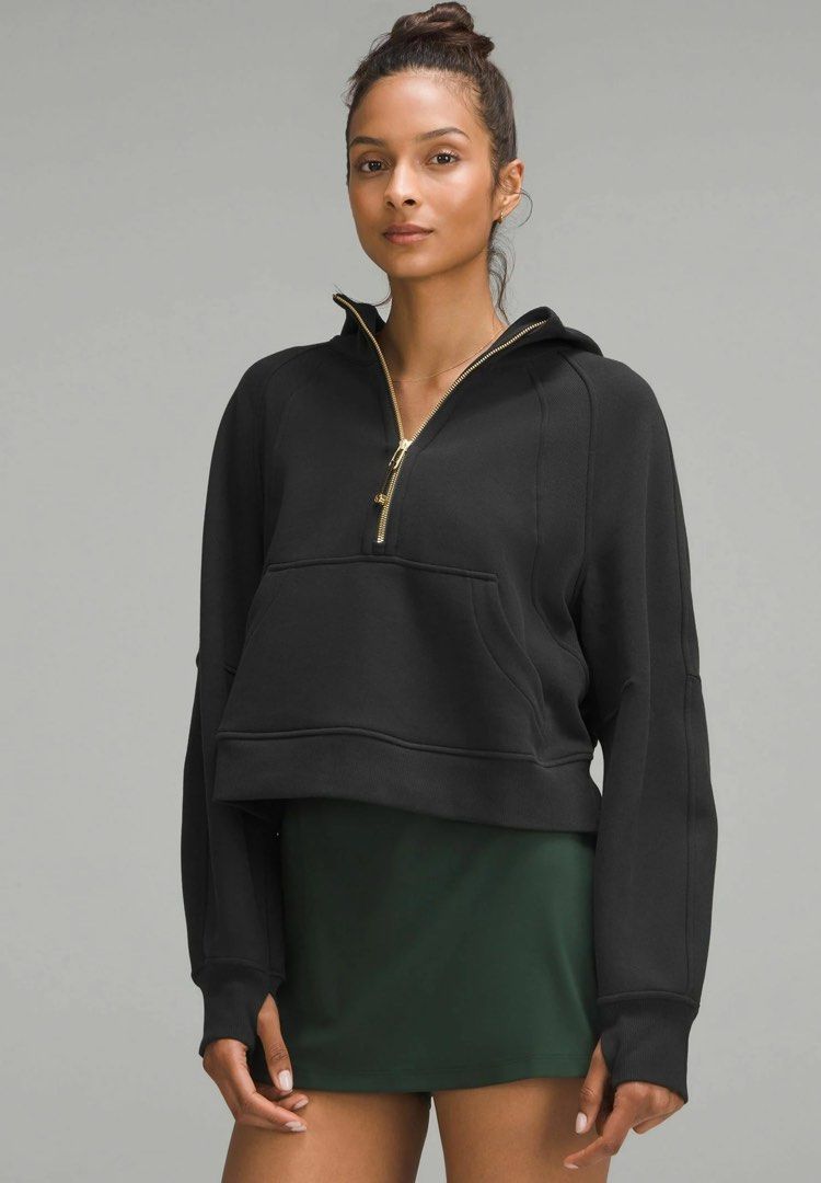 Lululemon Scuba Hoodie Black Gold Women s Fashion Activewear on Carousell
