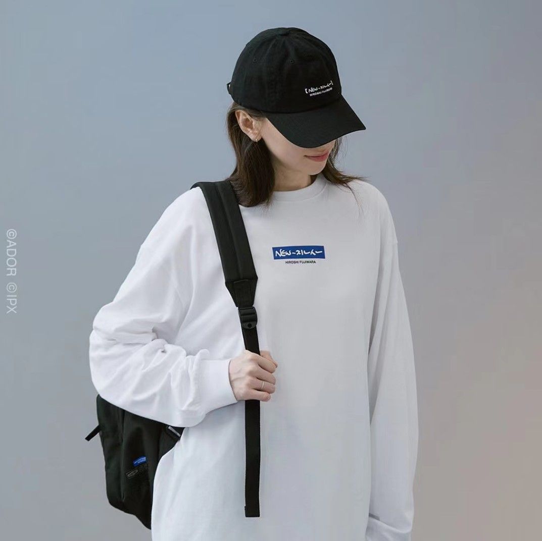 韓国限定　NewJeans x Hiroshi Fujiwara 白 長袖 XL NEW JEANS x Hiroshi Fujiwara 藤原浩長袖衞衣【預訂】, 預購