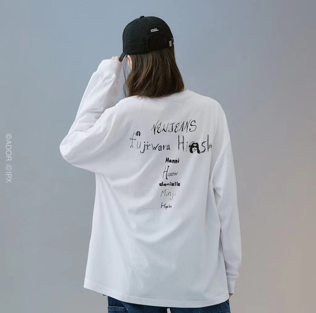 韓国限定　NewJeans x Hiroshi Fujiwara 白 長袖 XL NEW JEANS x Hiroshi Fujiwara 藤原浩長袖衞衣【預訂】, 預購