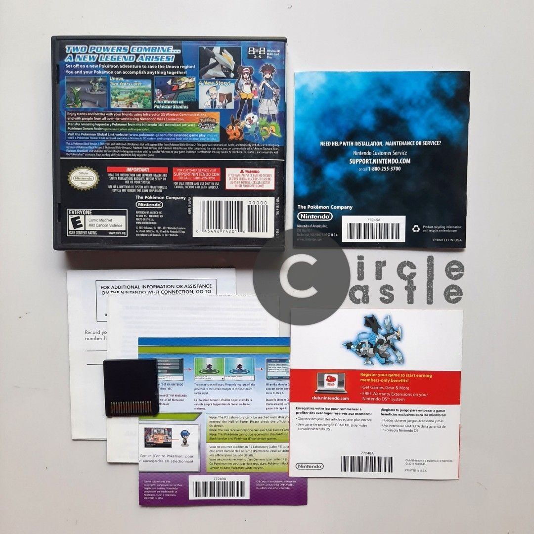 Pokemon Black 2 for Nintendo DS Nintendo 2DS Nintendo 3DS, Video Gaming