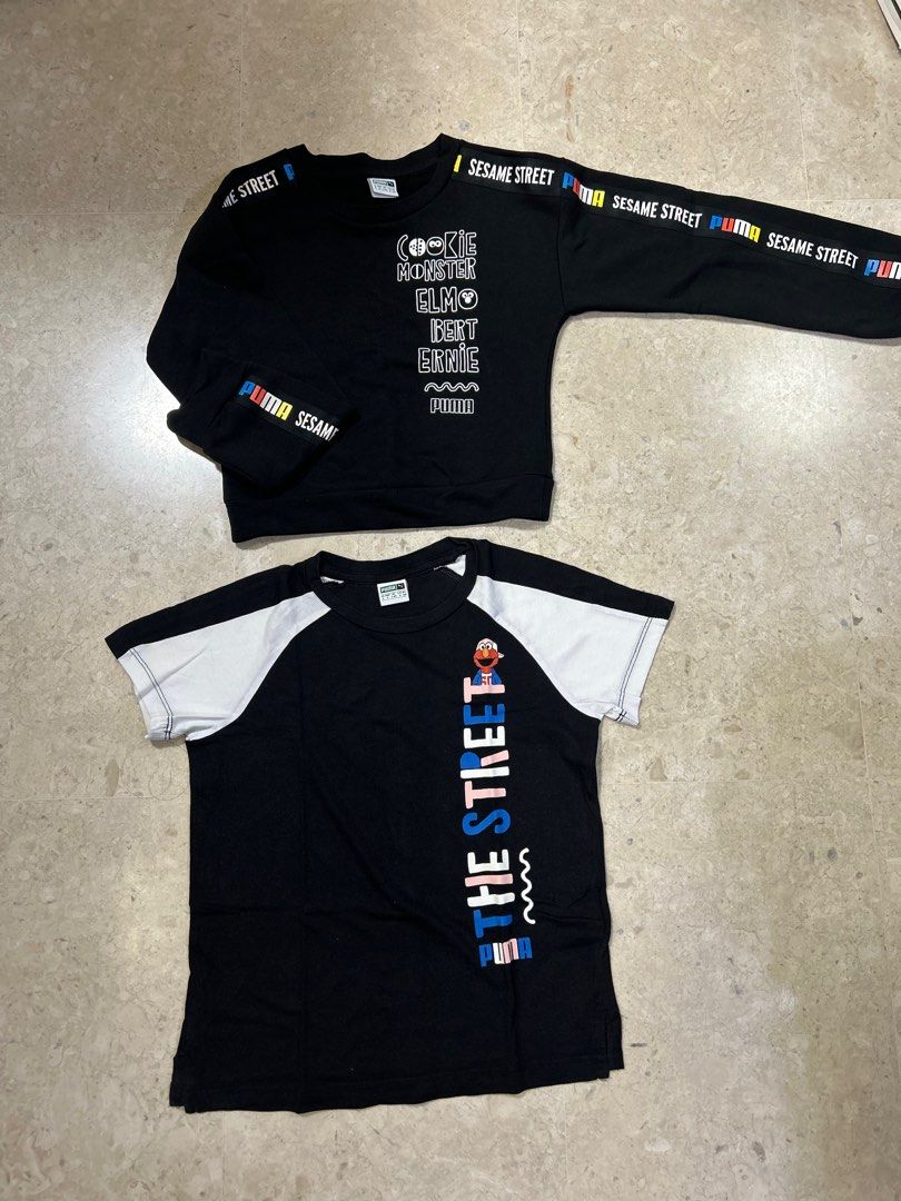 Puma sesame street t shirt 7 8Y and sweater 9 10Y