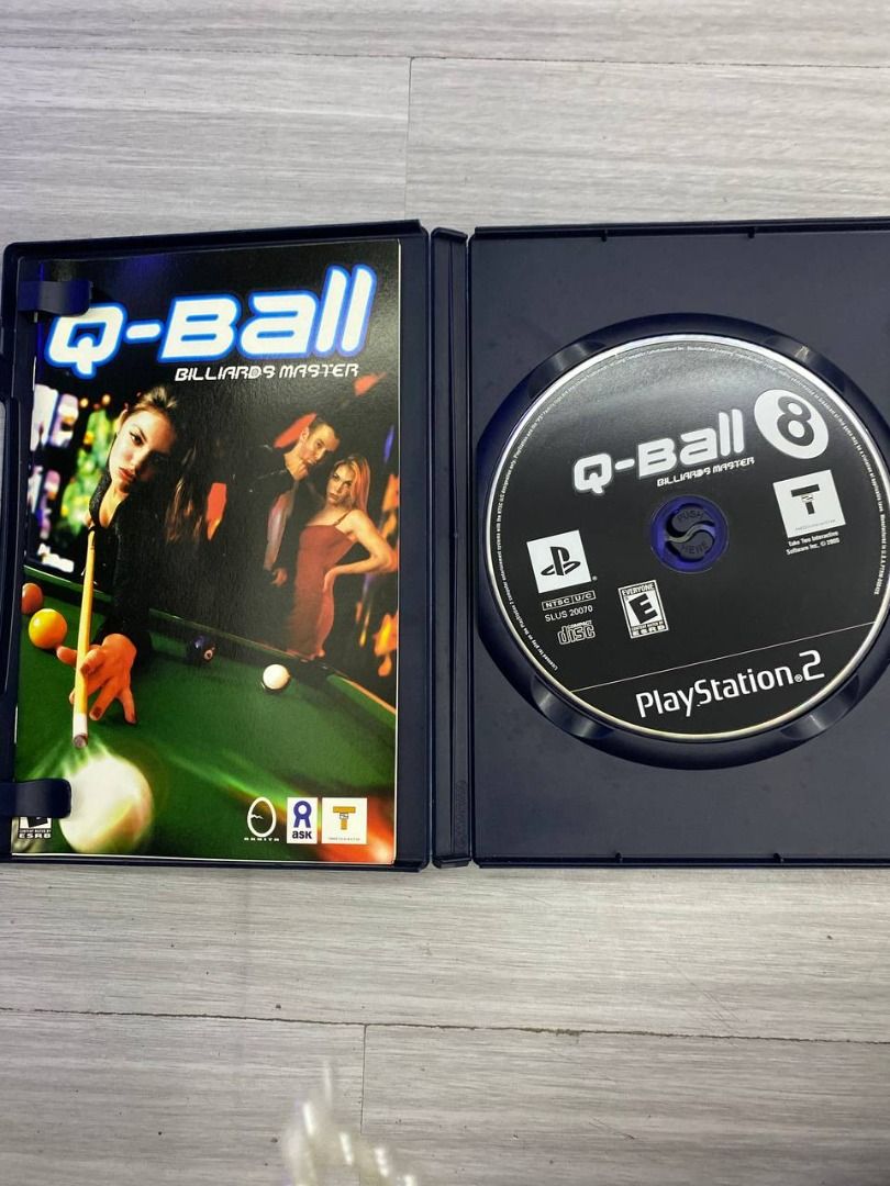 Q-Ball Billiards Master (Sony PlayStation 2, 2002) (Category: PlayStation) located in Mabalacat. Submitted by mattytooturnt (Listing ID 1331296754, Image 2). Description: Q-Ball Billiards Master (Sony PlayStation 2, 2002) Q-Ball: Billiards Master, known in Japan as Dōkyū Billiard Master 2 (撞球 ビリヤードマスター2, Dōkyū Biriyādo Masutā 2), and in Europe as Pool Master, is a video game developed by Ornith and published by ASK and Take-Two Interactive for th