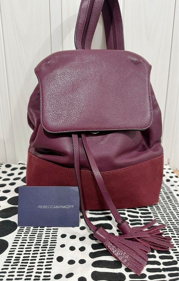 Rebecca Minkoff Mansfield Burgundy Leather Brit Brass Convertible Backpack Purse (Category: Backpacks) located in Bacoor. Submitted by manila.duchess (Listing ID 1331329918, Image 1). Description: Rebecca Minkoff Mansfield Burgundy Leather Brit Brass Convertible Backpack Purse In prisitine condition, rarely used. No visible signs of usage or wear. L x H x W = 11” x 10” x 3.5” Shipping c/o buyer.