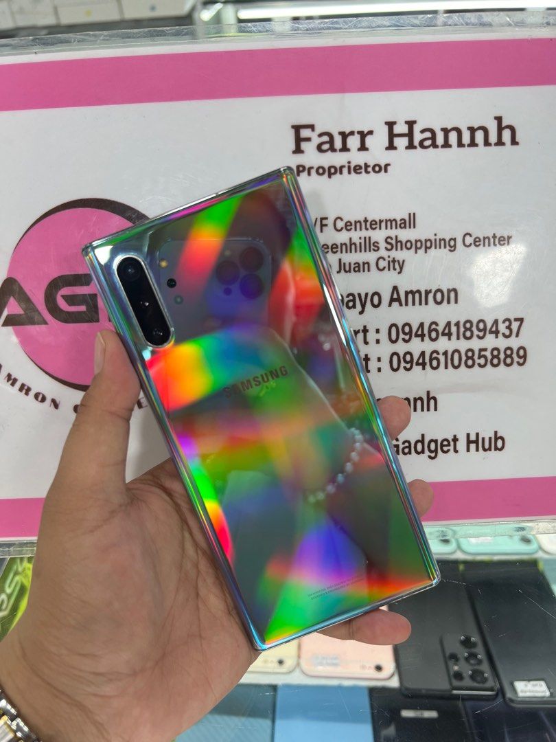 SAMSUNG NOTE 10PLUS (Category: Samsung) located in Manila. Submitted by farhanadau39938 (Listing ID 1331296324, Image 1). Description: SAMSUNG NOTE 10 PLUS •256GB •12ram •NTC APPROVED •NO ISSUE •NO REPAIR HISTORY •NOT REFURBISHED •FREE TREUTOOLS •UNLI RESET •OPENLINE/ANYSIM INCLUSION CASE CHARGER Follow us on tiktok: www.tiktok.com/@amrongadgethub We deliver right at your doorsteps! •Store Pick-UP •Cash on Delivery door to door •COP LBC Shipping 