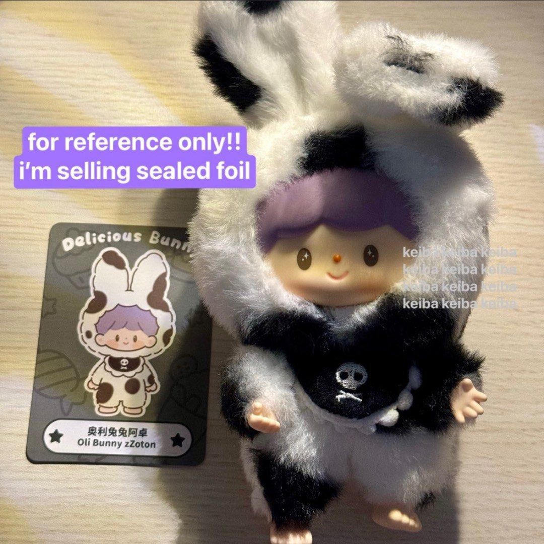 SEALED zZoton delicious bunny - oli bunny (Category: Designer & Blind Box Toys) located in Mandaluyong City. Submitted by _keiba (Listing ID 1331268006, Image 2). Description: * this is a bag charm/pendant ONHAND and SEALED FOIL box opened at the bottom.