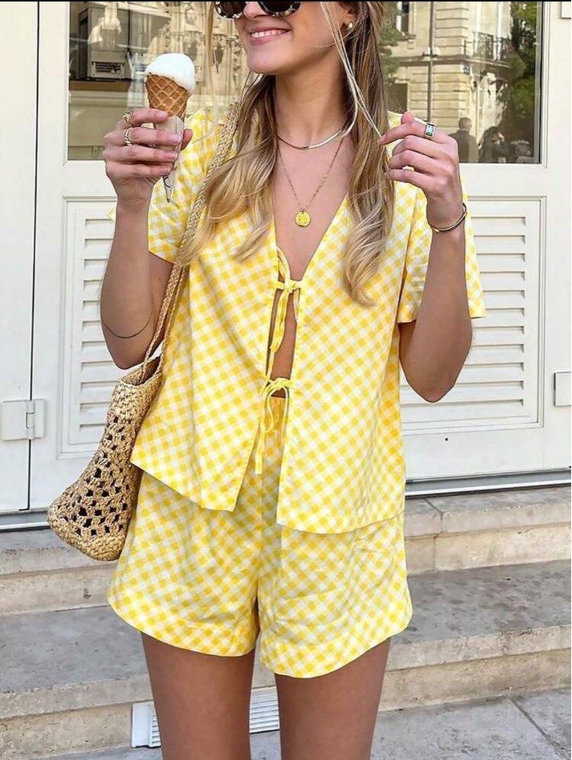 Shein Plaid Coords (Category: Sets or Coordinates) located in Manila. Submitted by dsposable (Listing ID 1331397179, Image 2). Description: Doubled the order.