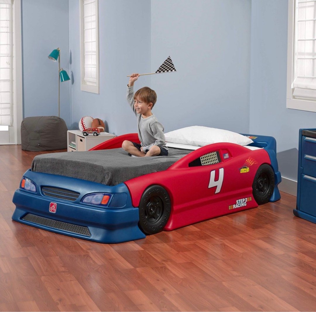 Step 2 Racing Car bed katil budak, Furniture & Home Living, Furniture ...