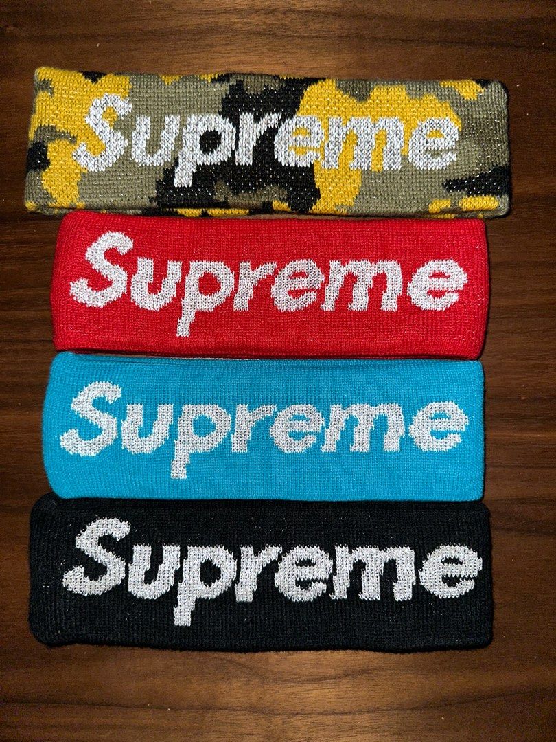 帽子 Supreme New Era Reflective Logo Headband Supreme New Era Reflective Logo Headband (FW 16) White