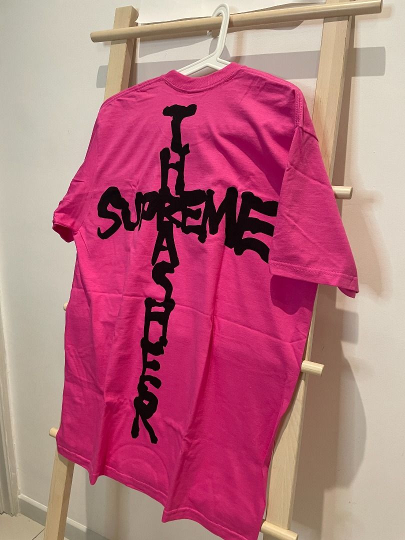 Supreme Thrasher Cross Tee Fuchsia, Men