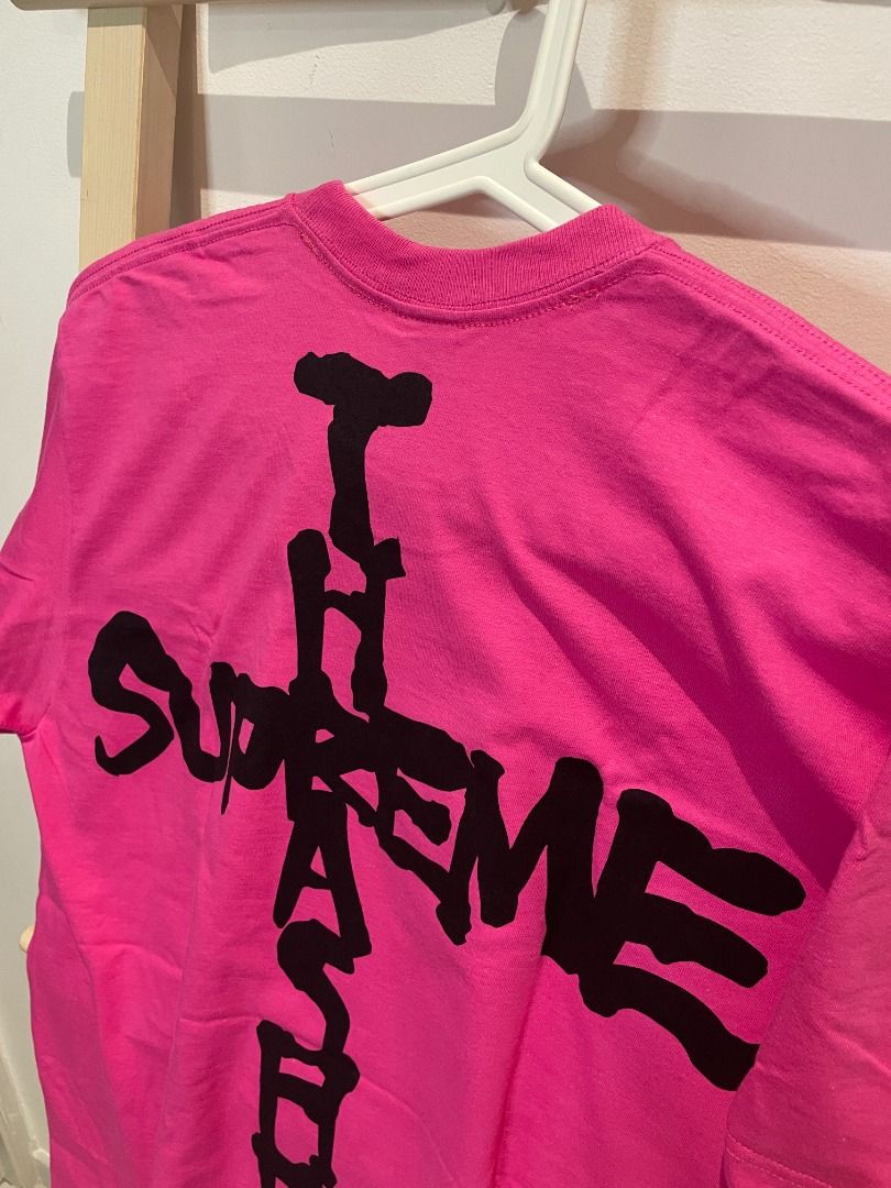 Supreme Thrasher Cross Tee Fuchsia, Men
