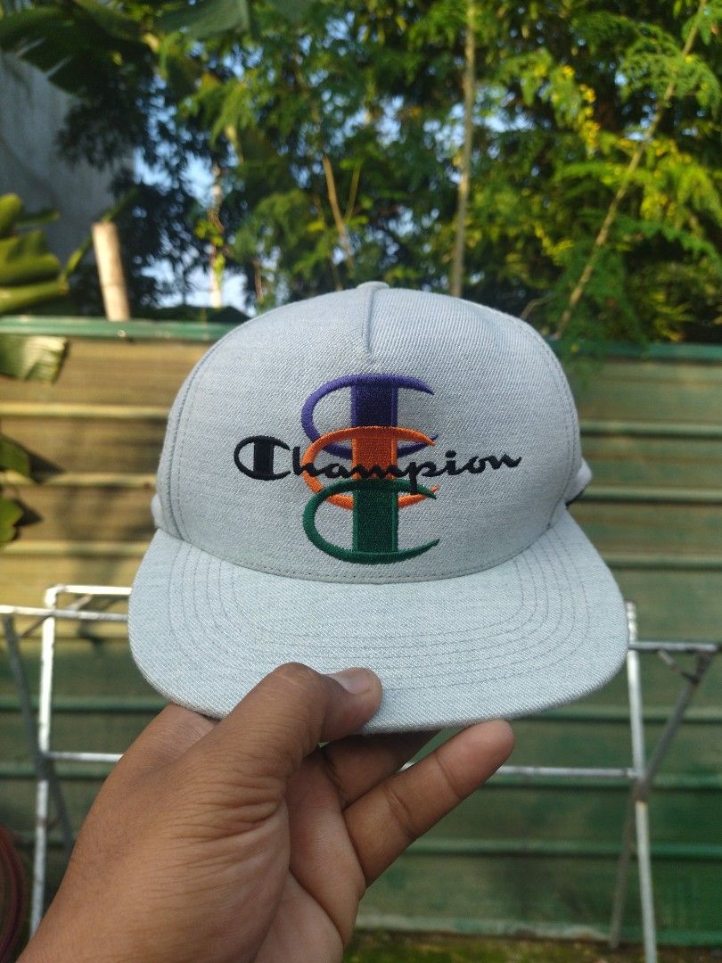 Supreme x champion 5 panel snapback Men s Fashion Watches Accessories Caps Hats on Carousell