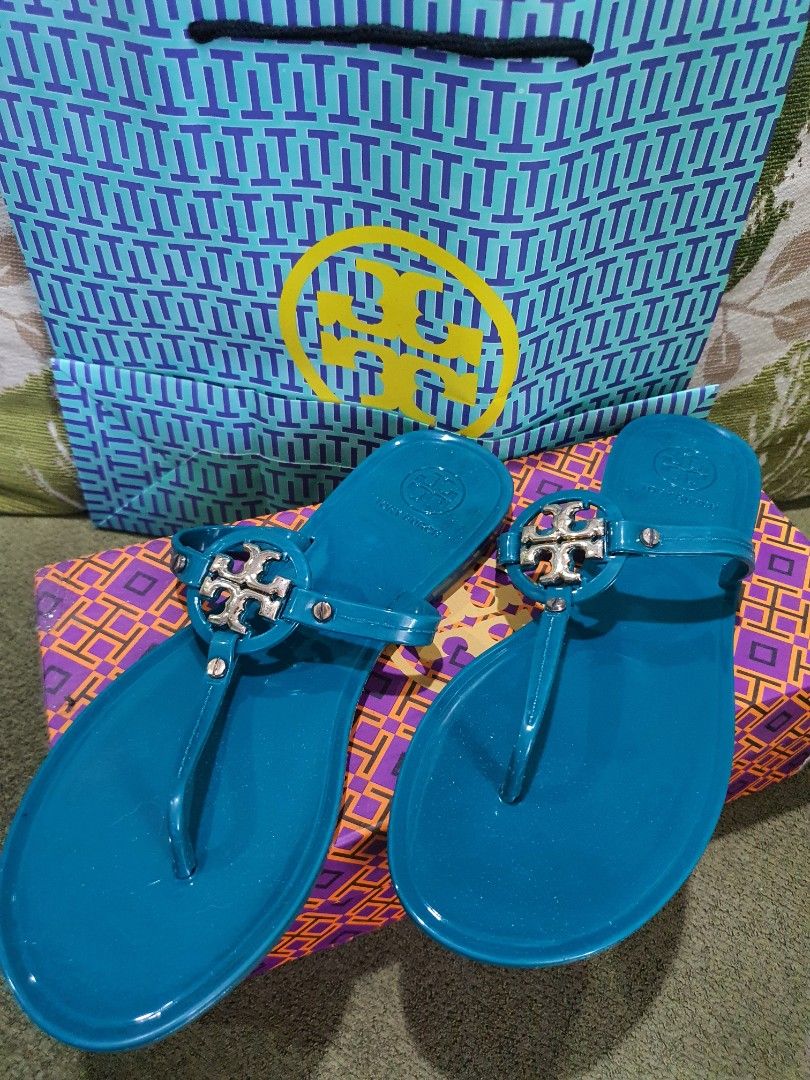 Flat Sandals Light Blue Tory Burch Sandals ToryBurch Mini Miller
