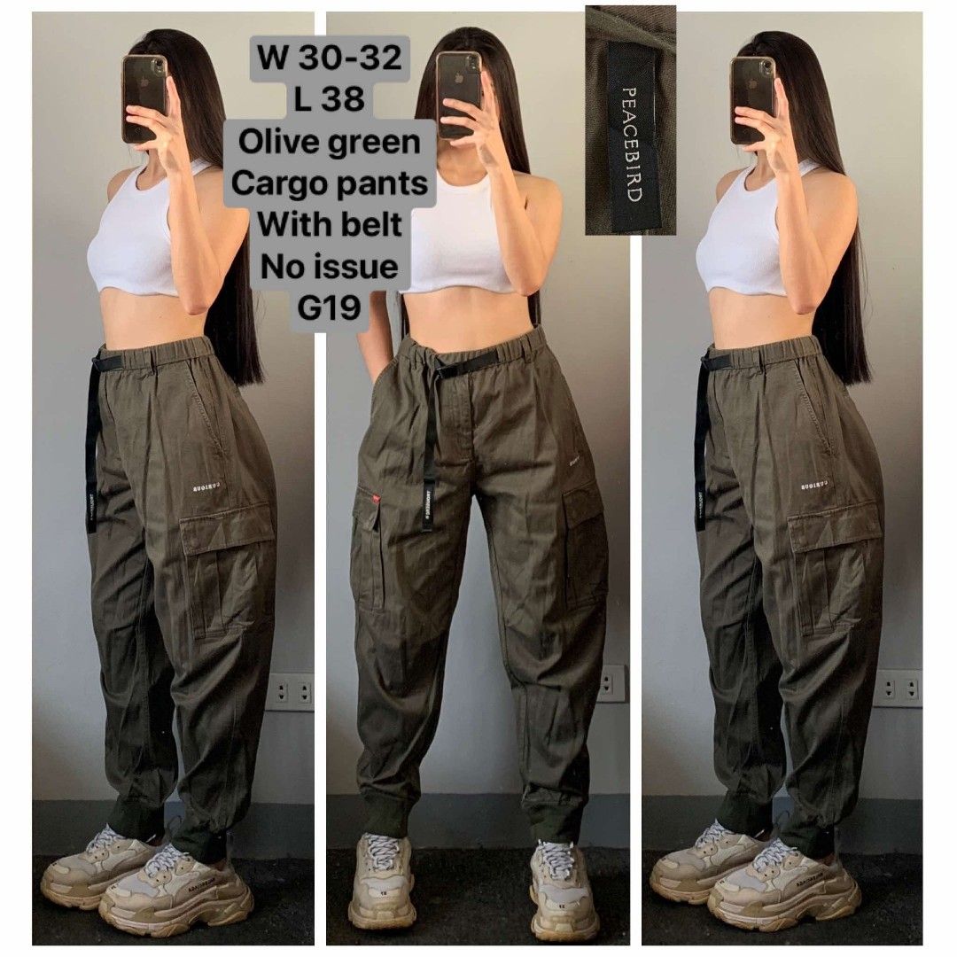 Cargo pants with belt cheap