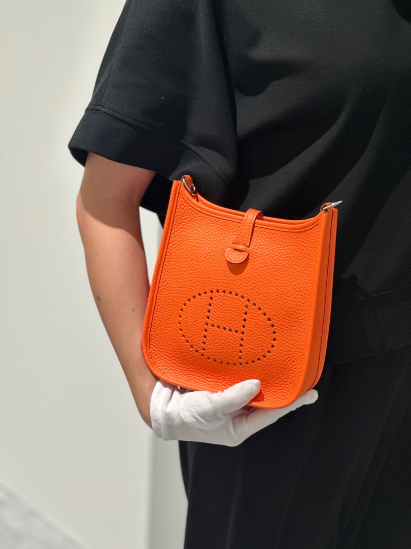 Unused Hermes Mini Evelyne Feu Clemence PHW Luxury Bags Wallets on Carousell