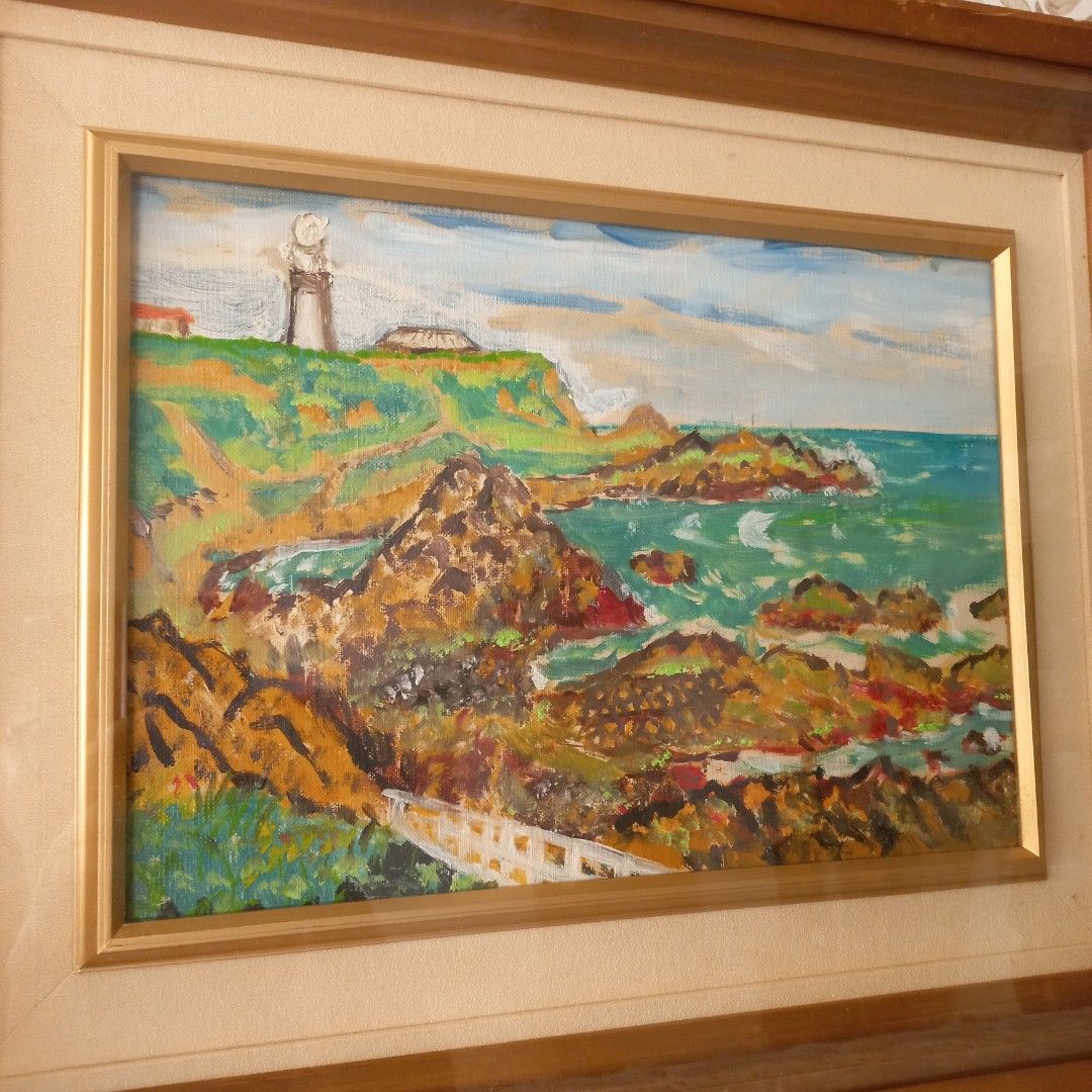 Vintage framed painting (Category: Frames & Pictures) located in Dasmarinas. Submitted by millennialmeetsvintage (Listing ID 1331307860, Image 2). Description: 50 x 41 cm solid wood frame with glass cover flaw: frame dings and scratches 📌 shipping via lalamove 📌 no reservations, first-to-pay basis 📌 no physical store, no walk-ins 📌 ships from dasma cavite 📌 no COD transactions.