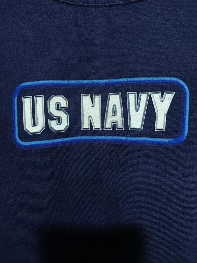Vintage Soffe US Navy T Shirt (Category: Tshirts & Polo Shirts ) located in Imus. Submitted by thrift.maulas (Listing ID 1331236596, Image 3). Description: -Size: L • 22" pit to pit • 27" collar to hem -Condition : Very Good Condition -Needs Wash -Color Rate: 9/10 Please check before purchase . -please view all of the pictures. They will serve as the best description as to overall condition -Offer me with your best and reasonable price. -ALL ITEM