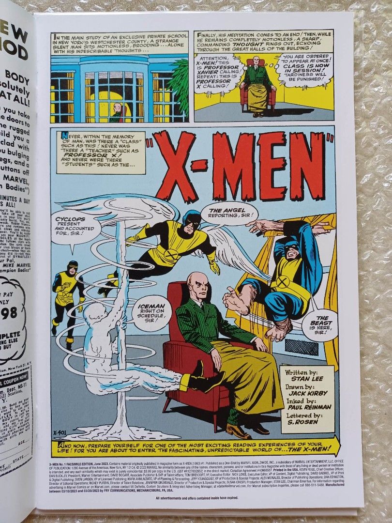 X-Men #1 Marvel Comics Facsimile/Reprint Edition (Category: Comics & Manga) located in Imus. Submitted by mnxtoyhouse (Listing ID 1331266183, Image 2). Description: Marvel Comics Facsimile/Reprint Editiion X-Men #1 PRICE: P900 CONDITION: NM/VF. Complete, no torn pages. PAYMENT: Cash/GCash/BPI MEETUP: Imus, Cavite only SHIPPING: Buyers expense LBC/Lalamove #XMen #KeyIssue #MarvelComics #ComicBook #Facsimile #Reprint #Hobby #MNXToyHouse.