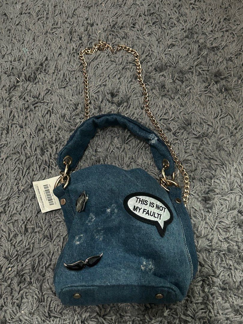 Zara Denim Small Chain Bucket Bag (Category: Shoulder Bags) located in San Mateo. Submitted by csilv (Listing ID 1331371630, Image 3). Description: Brand new with tag.