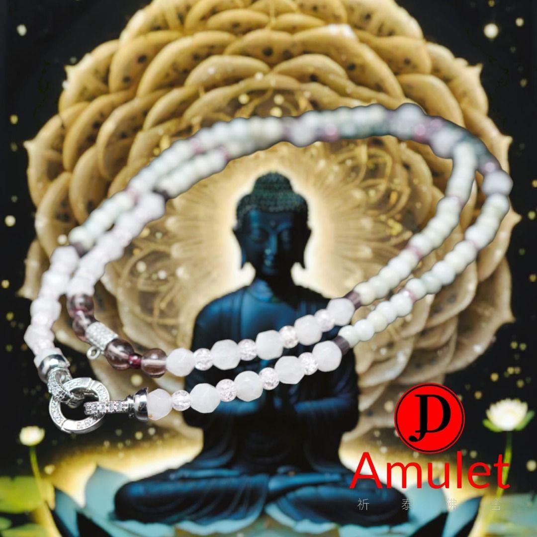 泰國佛牌💎佛牌．水晶頸鏈💎100%全手工製作💎可作【前．後】扣💎【粉晶．玉石珠】, 興趣及遊戲, 收藏品及紀念品, 宗教物品-  Carousell