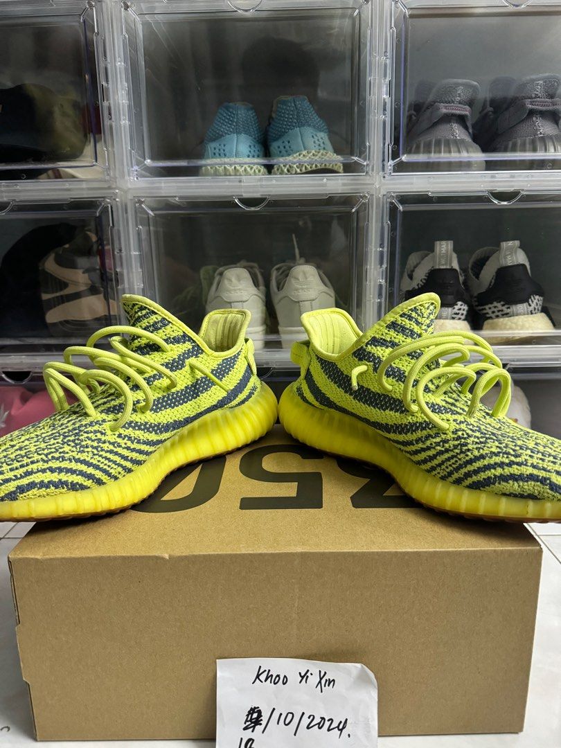 Yellow zebra yeezy on sale