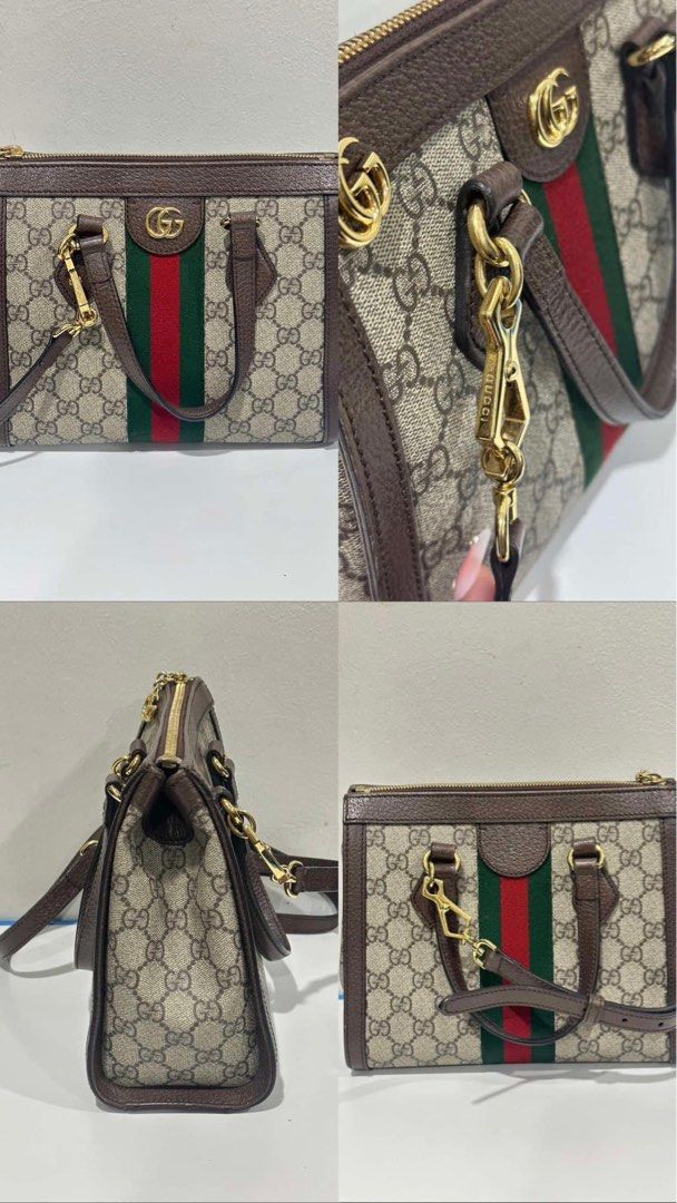 Authentic Gucci Bags (Category: Luxury Bags & Wallets) located in Taguig. Submitted by kngrylie (Listing ID 1331503392, Image 1). Description: All bags bought in EU 🟢 Gucci Ophidia GG small tote bag (brown) - Retail price 140k - Selling price 100k negotiable Issue: No box Free acrylic box with dust bag 🟢 Gucci Microguccissimo dome bag (black) - Retail price 100k - Selling price 50k negotiable Issue: Interior stains; No box Free acrylic box ‼️ T