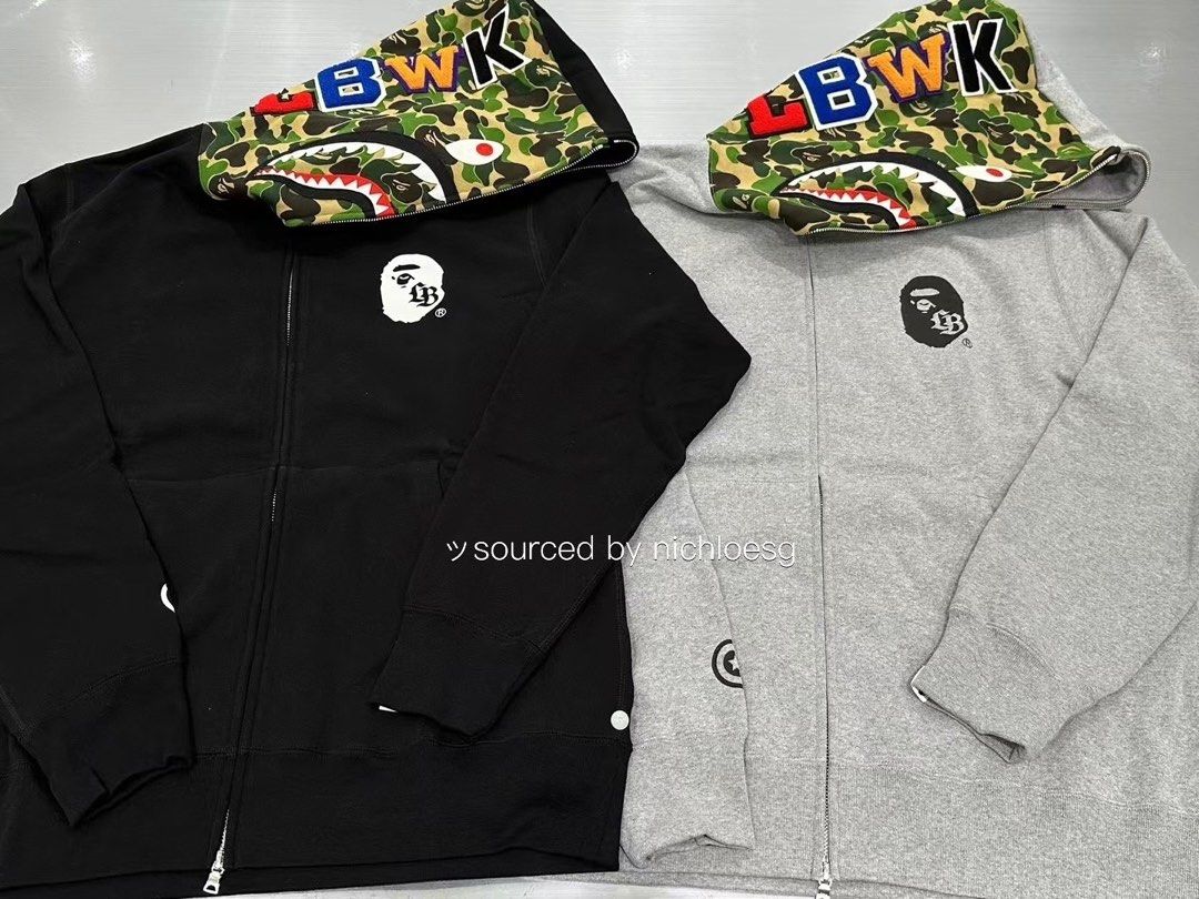BAPE X LIBERTY WALK S15 SHARK FULL ZIP HOODIE, Men's Fashion