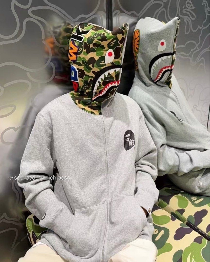 BAPE X LIBERTY WALK S15 SHARK FULL ZIP HOODIE, Men's Fashion BAPE X LIBERTY WALK S15 SHARK FULL ZIP HOODIE, Men's Fashion