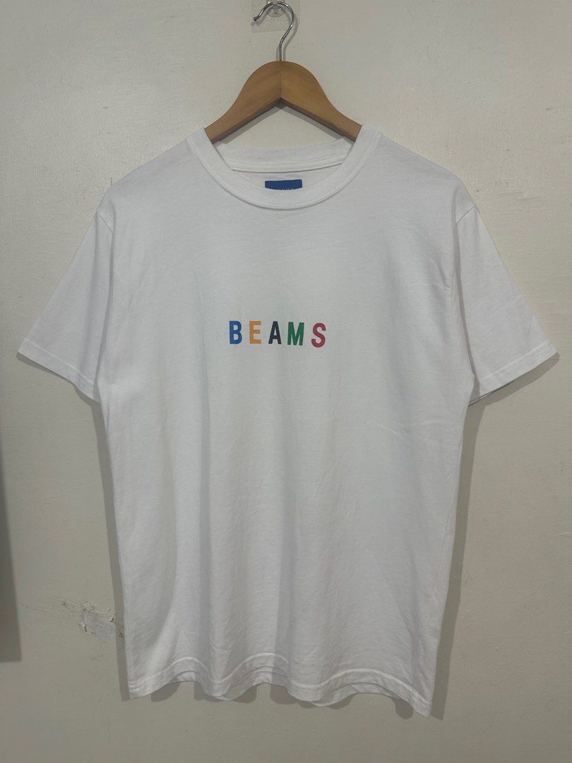 Beams - Multi Color Print - T Shirt (Category: Tshirts & Polo Shirts ) located in Manila. Submitted by overalls (Listing ID 1331528901, Image 1). Description: Beams Multi Color Print Size: Medium Width: 20" Length: 27" Verry good condition Minor stain (unnoticeable and washable).