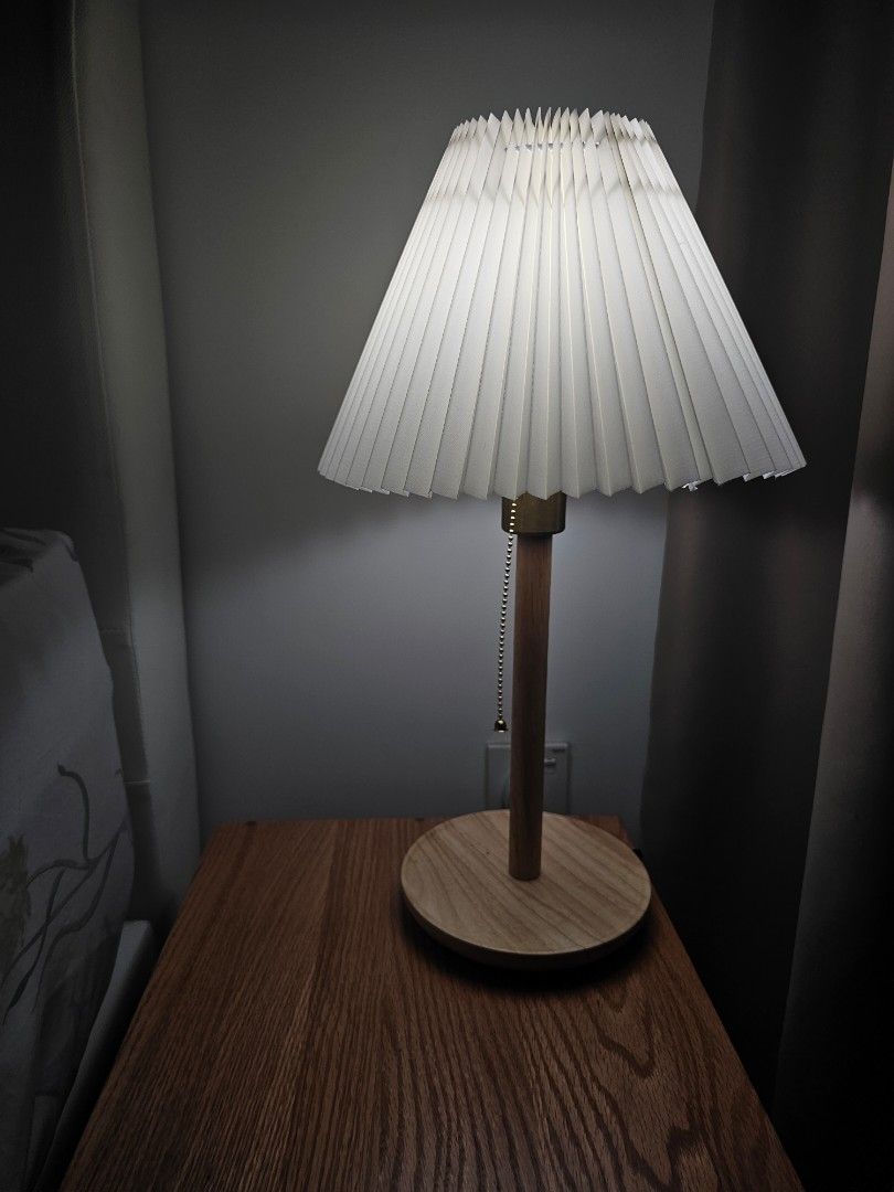 Bedside / table lamp (Category: Lighting) located in Singapore. Submitted by dancingdune1 (Listing ID 1331443545, Image 2). Description: see last picture for measurements china plug but will give adapter 5W lamp 3 shades.