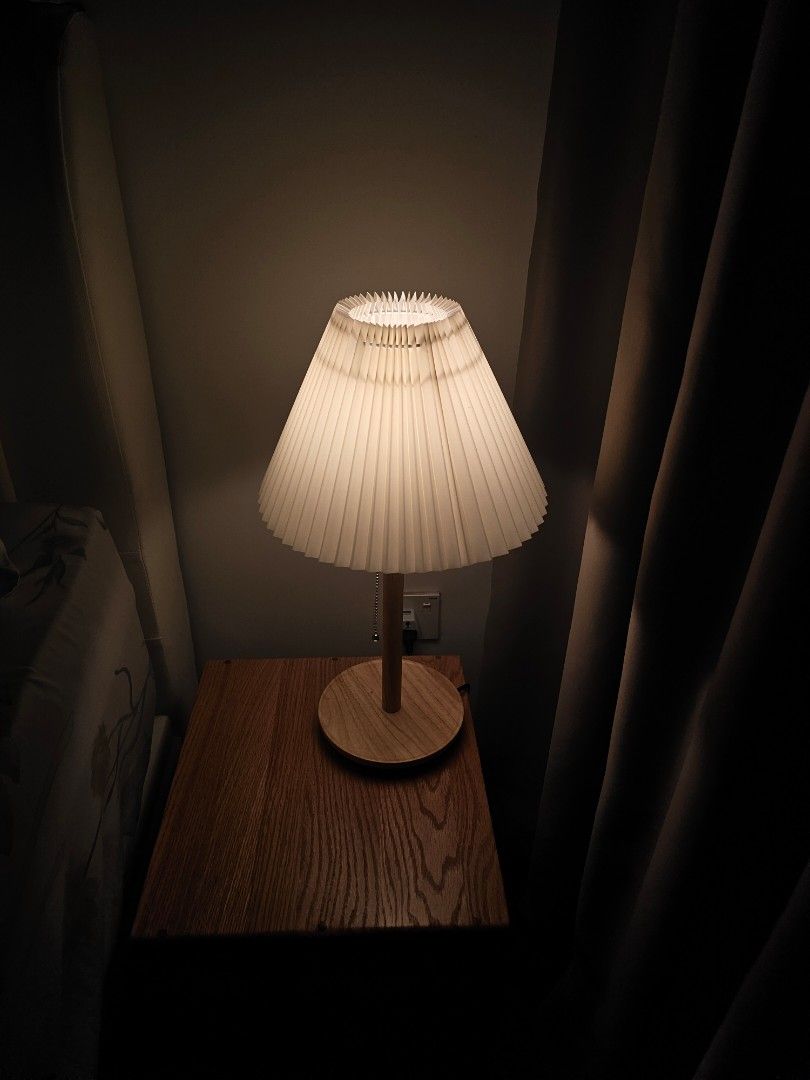 Bedside / table lamp (Category: Lighting) located in Singapore. Submitted by dancingdune1 (Listing ID 1331443545, Image 1). Description: see last picture for measurements china plug but will give adapter 5W lamp 3 shades.
