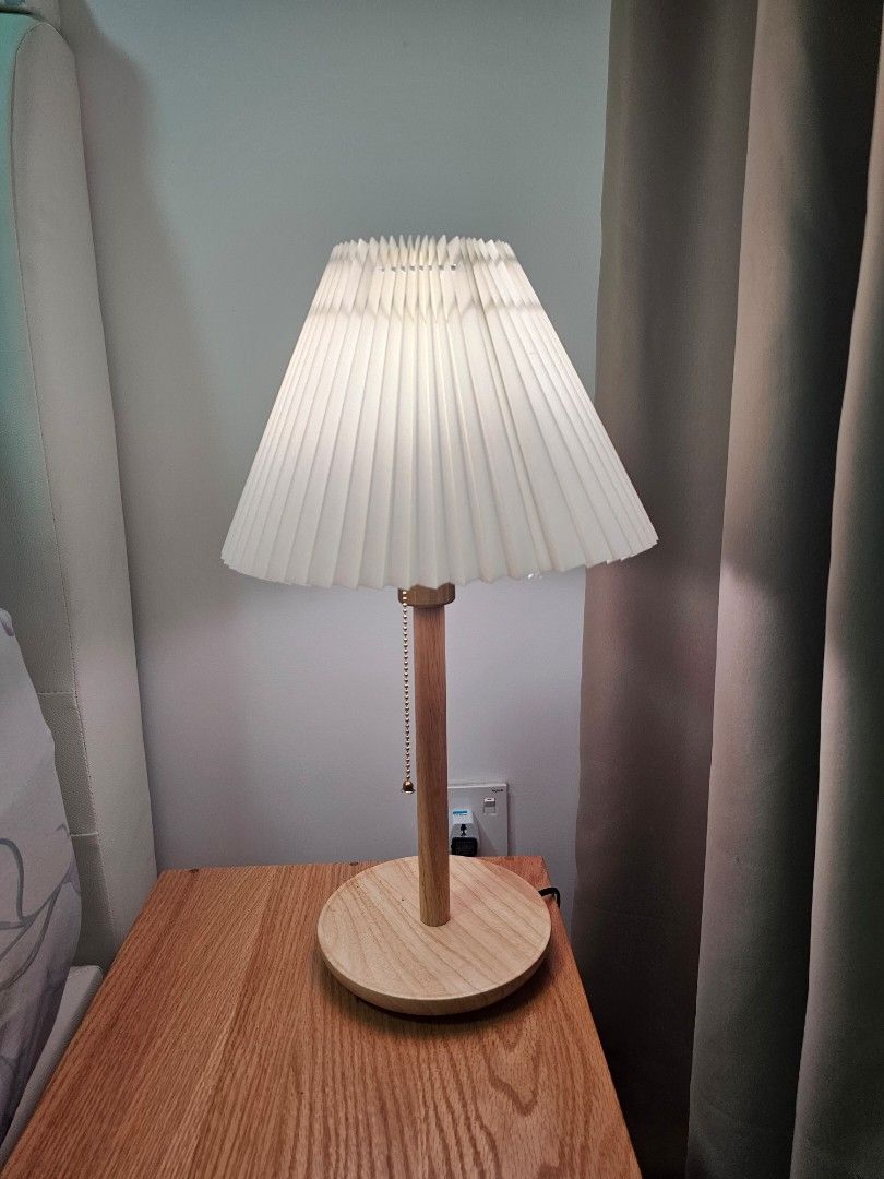 Bedside / table lamp (Category: Lighting) located in Singapore. Submitted by dancingdune1 (Listing ID 1331443545, Image 3). Description: see last picture for measurements china plug but will give adapter 5W lamp 3 shades.